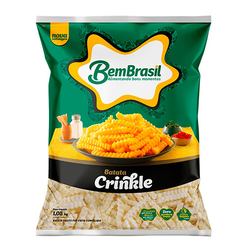 BATATA CONG CRINKLE BEM BRASIL 1,05KG-CONGELADOS