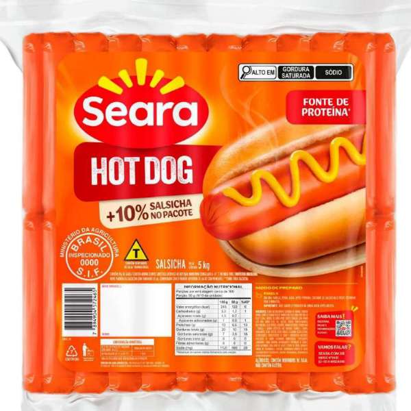 SALSICHA SEARA CONGELADA 5KG-CONGELADOS