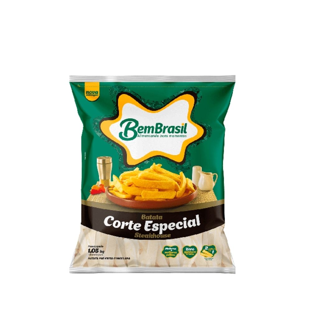 BATATA CONG CORTE CASEIRO STEAKHOUSE 1,05KG CONGELADOS