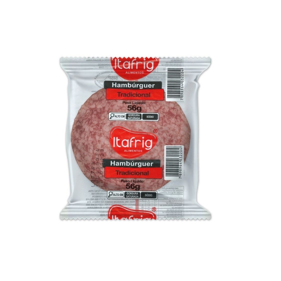 HAMBURGUER ITAFRIG TRADICIONAL 120GX28U CONGELADOS